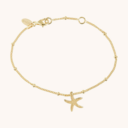 Starfish Bead Bracelet Gold